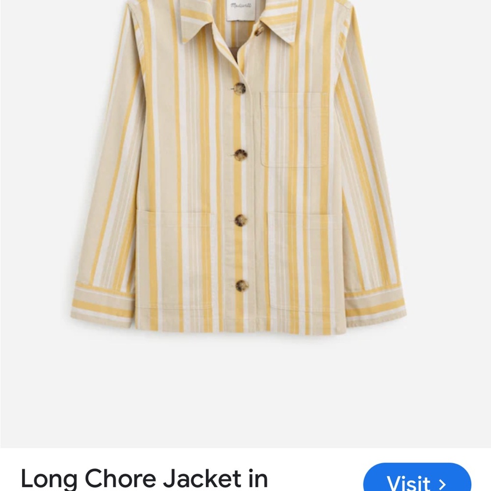 Madewell Kids Striped Jacket in Yellow and Cream